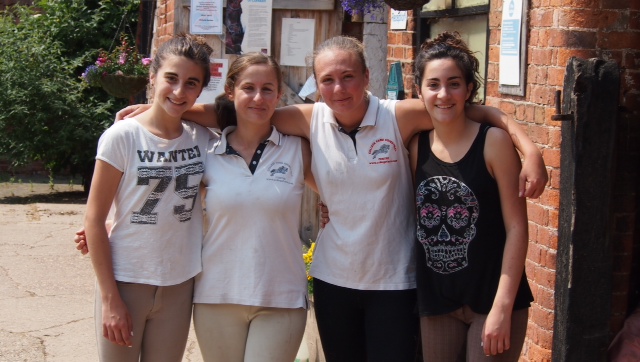 Maria and Paula, our Spanish Dressage Students with Emma and Katie