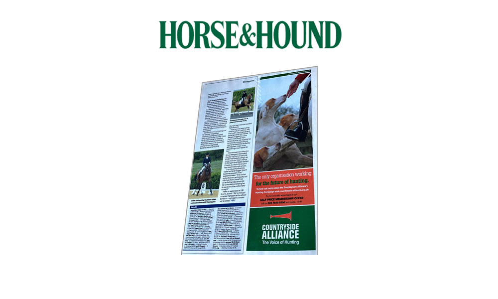 Horse and Hound Magazine - Vikki and Markam Sultan